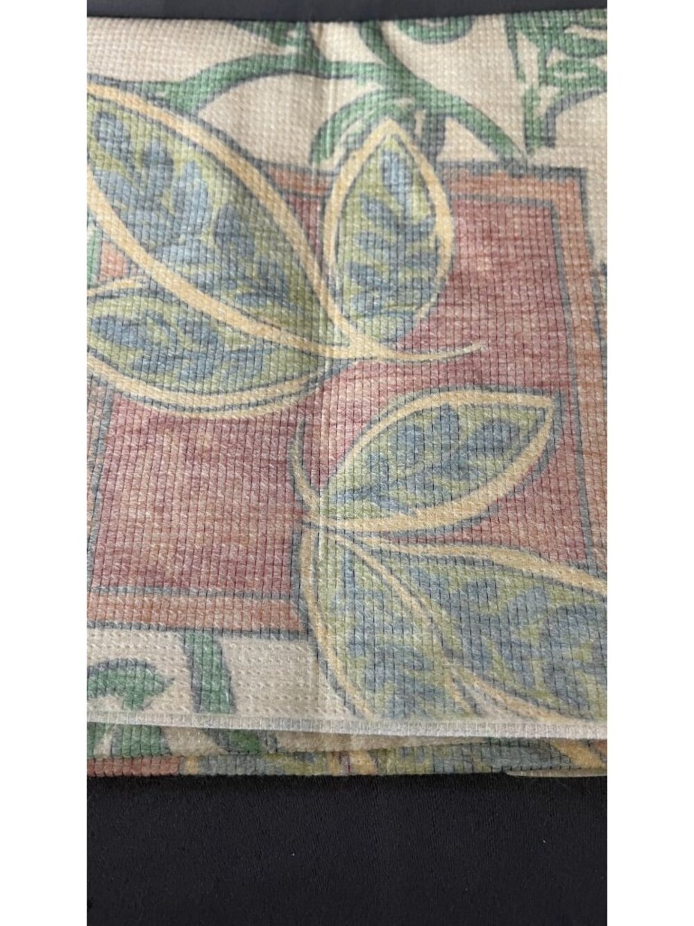 38" x 54" Fabric With Leaf Motif And Subtle Color Palette - Picture 2 of 2